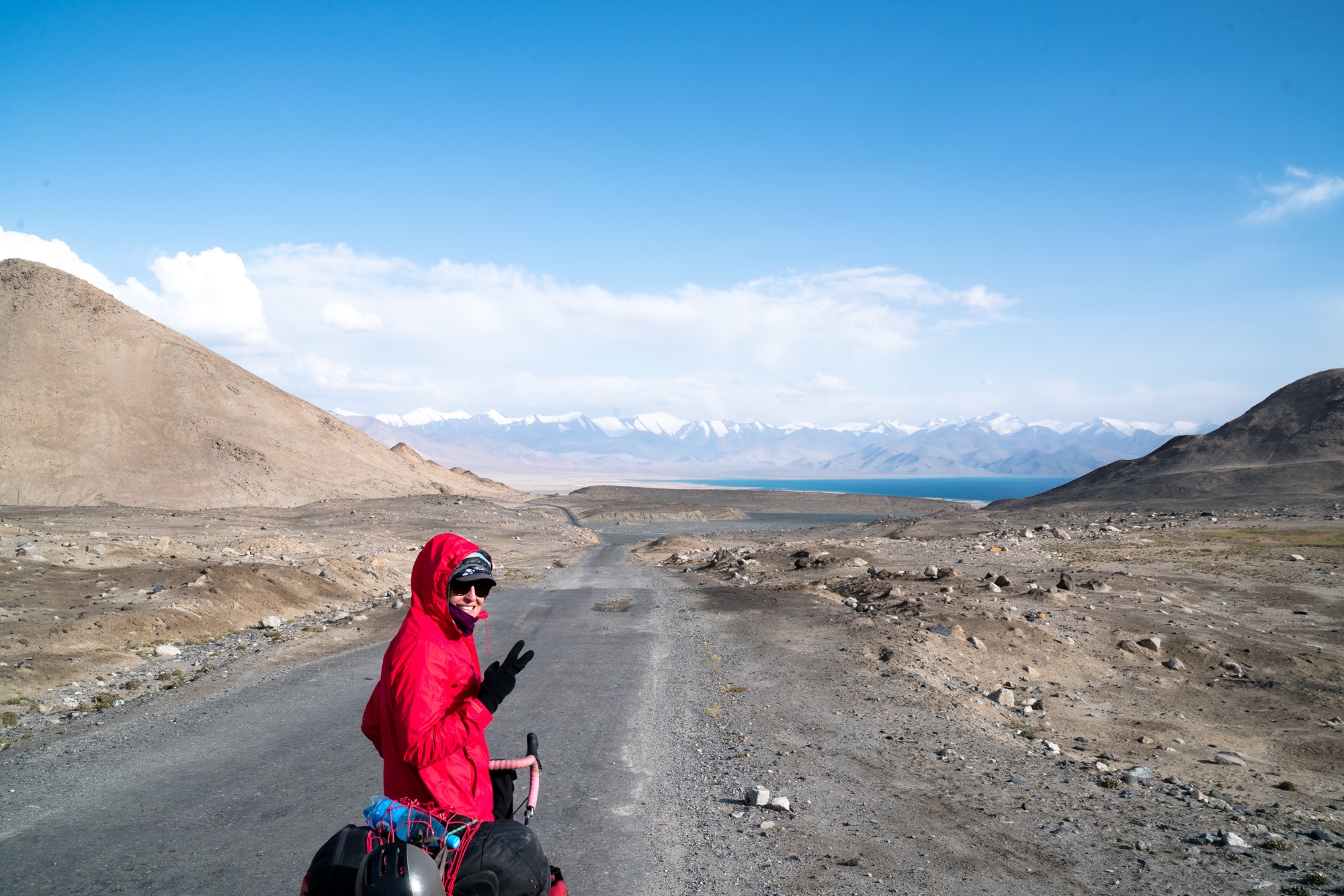 Our first view of Karakul Lake